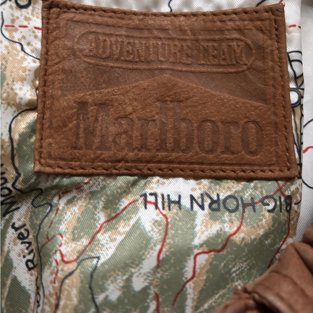 Vintage 90s Marlboro Miles Adventure Team Brown Suede Jacket - Picture 8 of 8